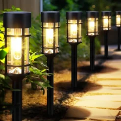8 lampes solaires extérieures, led