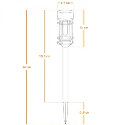 8 lampes solaires extérieures, led