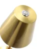 Lampe tactile métal doré 3 teintes led rechargeable usb design