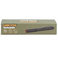 Lampe torche stylo LED rechargeable 300 lumens compacte avec clip
