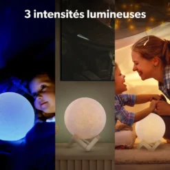 Lampe veilleuse et enceinte déco lune