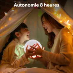 Lampe veilleuse et enceinte déco lune