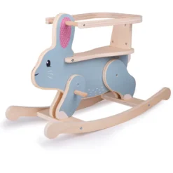 Lapin à bascule en bois