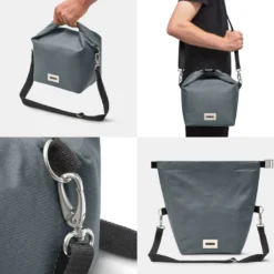 Large lunch bag isotherme- gris-10l-étanche-eco-responsible