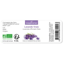 Lavande vraie - huile essentielle bio - 30ml garantie chromacert® - chémotypée &