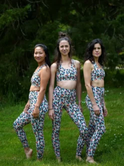 Legging yoga colibri court imprimé illusion (<1,70m) M