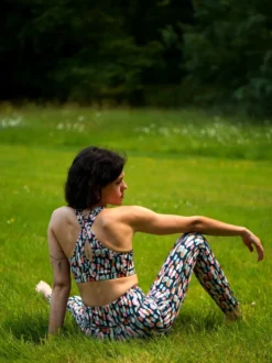 Legging yoga colibri court imprimé illusion (<1,70m) M