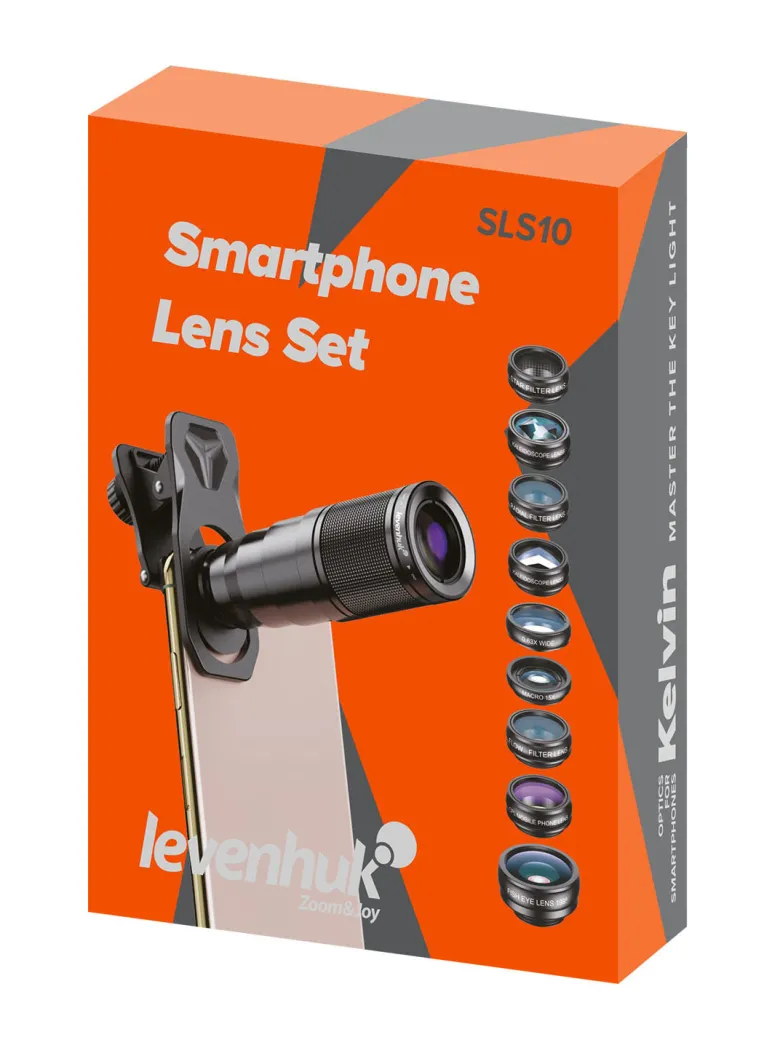 Levenhuk kelvin sls10 kit lentilles smartphone 10-en-1