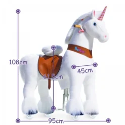 Licorne blanche siege marron ux504