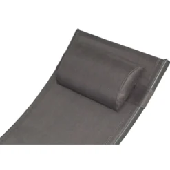 Limea transat ajustable et empilable avec pieds en acier gris