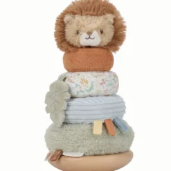 Lion à empiler doudou et bois safari friends