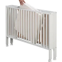 Lit à Barreaux Pliable Blanc JORI de la Marque tiSsi®