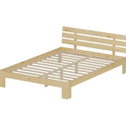 Lit en bois avec tête de lit 140x200cm finn