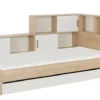Lit gabin 90 x 200 cm blanc et bois