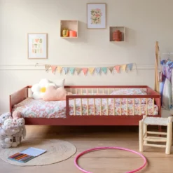 Lit pour enfant 190x90cm terracotta adam