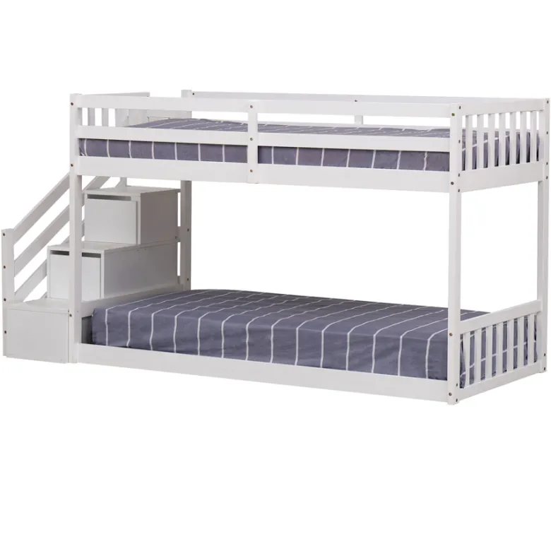 Lits superposés pour enfants 190x90cm blanc celestine