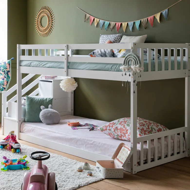 Lits superposés pour enfants 190x90cm blanc celestine