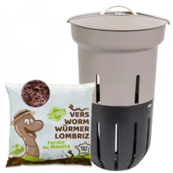 Lombricomposteur gris à enterrer 12l