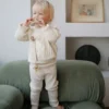 Lot de 2 attaches-sucettes en lin blush-cream