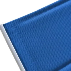 Lot de 2 bains de soleil barbados en textilène bleu - aluminium blanc