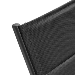 Lot de 2 bains de soleil barbados en textilène noir - alu anthracite