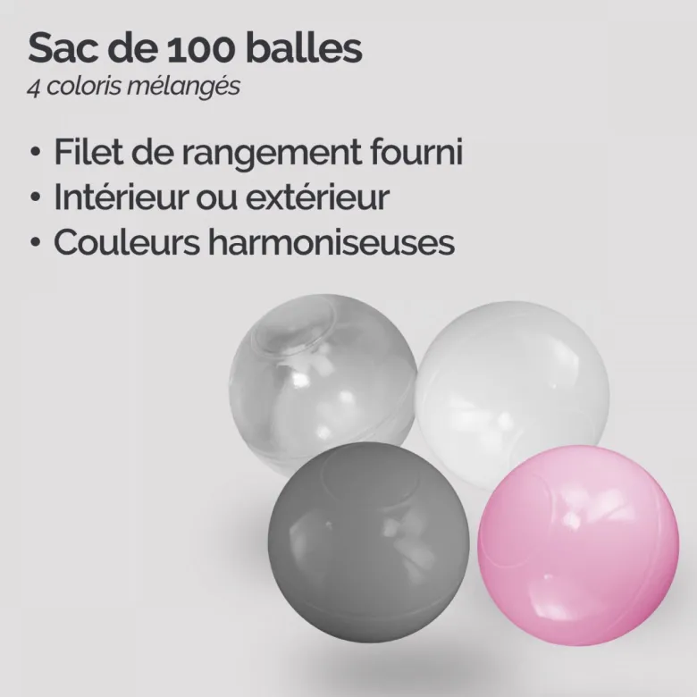 Lot de 100 balles de jeu