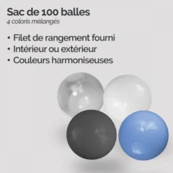 Lot de 100 balles de jeu