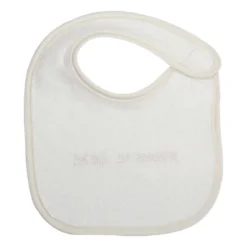 Lot de 6 bavoirs naissance beige