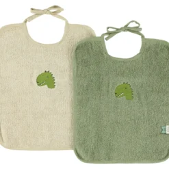 Lot de 2 bavoirs xl dino