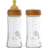 Lot de 2 biberons en verre et caout