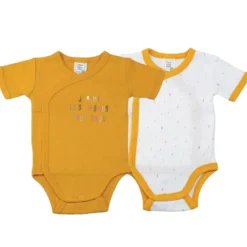 Lot de bodies jaune 0 mois