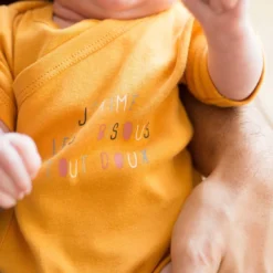 Lot de bodies jaune 0 mois