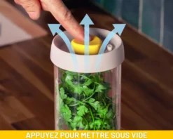 Lot de 2 boîtes de conservation en verre et sous vide – 1,5l - pika