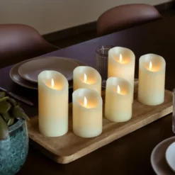 Lot de 3 bougies à led