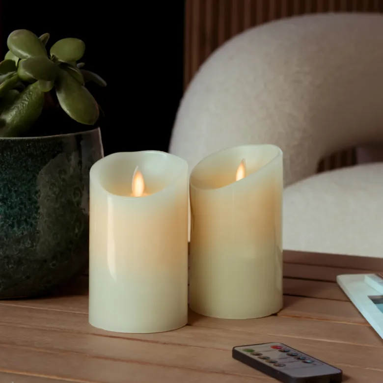 Lot de 2 bougies à led