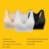 Lot de 3 brassières allaitement noir - l
