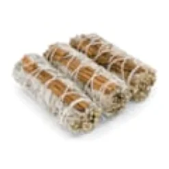 Lot de 3 bâtons sauge et cannelle 100mm - purification chaleureuse - bivea