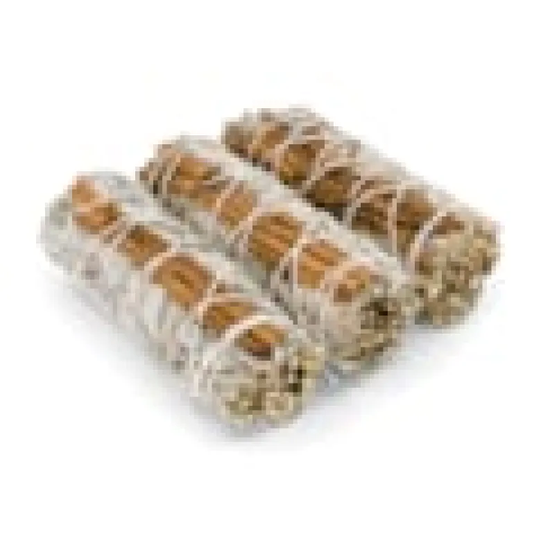 Lot de 3 bâtons sauge et cannelle 100mm - purification chaleureuse - bivea