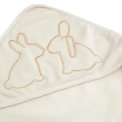 Lot de 2 cape de bain beige 70x70 cm
