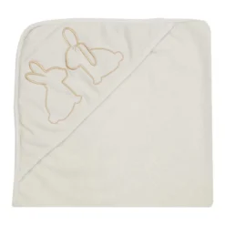 Lot de 2 cape de bain beige 70x70 cm
