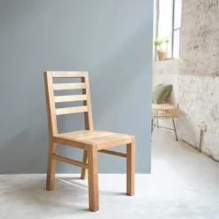 Lot de 2 chaises bois de teck recyclé