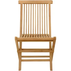 Lot de 2 chaises de jardin en teck lombok