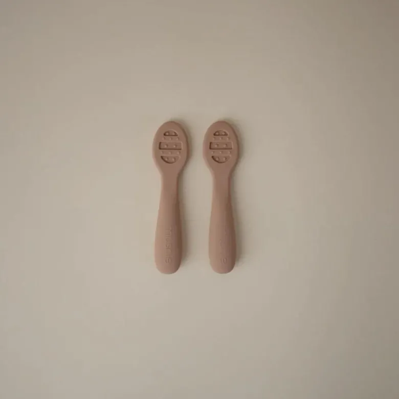 Lot de 2 cuillères d'apprentissage natural-shifting sand