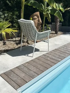Lot de 2 fauteuils de jardin - blanc