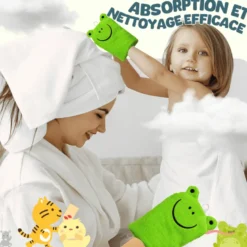 Lot de 6 gants de toilette bébé & enfant