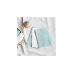 Lot de 3 gants de toilette #cce8d2 15x20