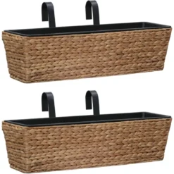 Lot de 2 jardinières 60 cm jacinthe 60 x 20 x 18 cm
