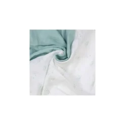 Lot de 3 langes bébé motif chats verde 7