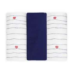 Lot de 3 langes bleu