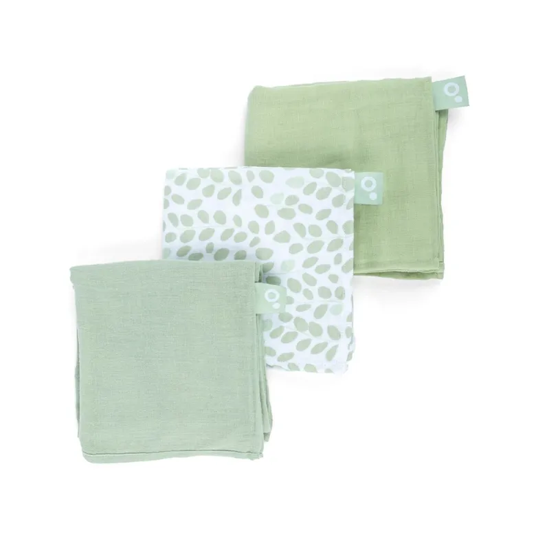 Lot de 3 langes lovely mini leaves green